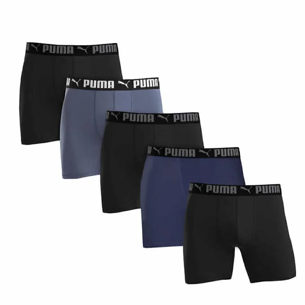 Puma Men's Boxer Brief 5 pack Eco Friendly Recycled Polyester